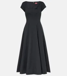 Vestido midi en popelín de algodón Vestido midi en popelín de algodón