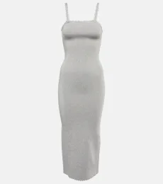 Vestido midi festoneado Vestido midi festoneado