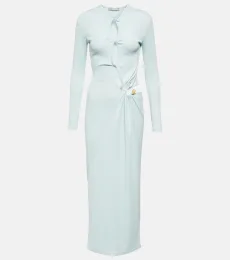Vestido midi fruncido con aberturas Vestido midi fruncido con aberturas