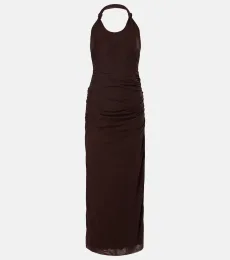 Vestido midi fruncido semitransparente Jacques Knot Vestido midi fruncido semitransparente Jacques Knot