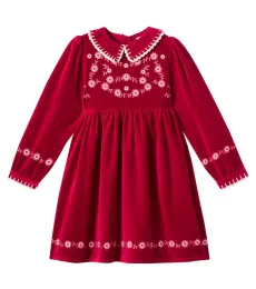 Vestido Millie de algodón y lino bordado Vestido Millie de algodón y lino bordado