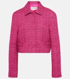 VGold cropped lamà tweed jacket VGold cropped lamà tweed jacket