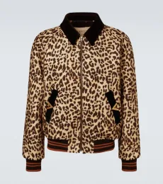 VGold leopard-print wool blouson jacket VGold leopard-print wool blouson jacket