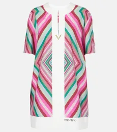 VGold Rhombus 75 cotton poplin minidress