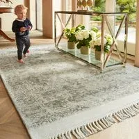Vintage Fringe Rug MochaOyster