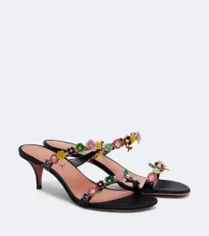 Vittoria embellished satin mules