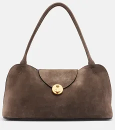 Vivian suede shoulder bag