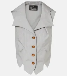 Vivienne Westwood Meryl pinstripe cotton waistcoat