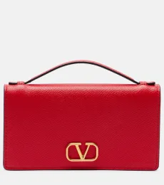 VLogo Mini leather wallet on chain VLogo Mini leather wallet on chain