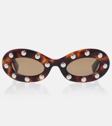 VLogo studded oval sunglasses VLogo studded oval sunglasses