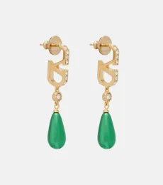 VLogo Swarovski-embellished earrings VLogo Swarovski-embellished earrings