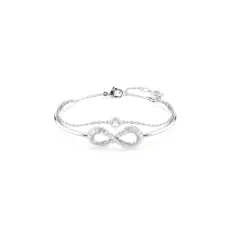 Swarovski Hyperbola Infinity White Crystal Rhodium Plated Bangle Swarovski Hyperbola Infinity White Crystal Rhodium Plated Bangle