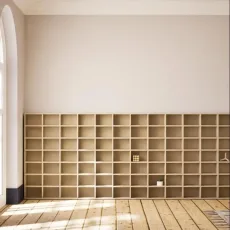 Wall Storage in Beige with Backpanels Wall Storage in Beige with Backpanels