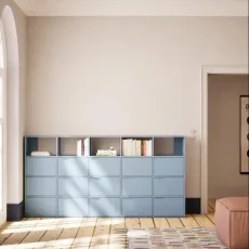 Wall Storage in Blue with Doors Wall Storage in Blue with Doors