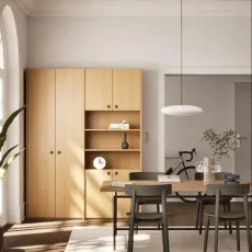 Wall Storage in Light Wood Effect with Rail Wall Storage in Light Wood Effect with Rail