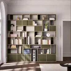 Wall Storage in Moss Green with Doors and Drawers Wall Storage in Moss Green with Doors and Drawers