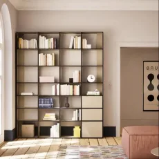 Wall Storage in Sand and Blue with Drawers Wall Storage in Sand and Blue with Drawers