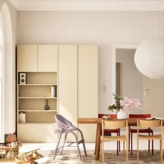 Wall Storage in Sand with Internal and External Drawers Wall Storage in Sand with Internal and External Drawers