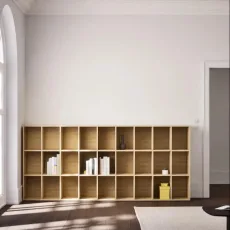 Wall Storage in White Oak with Backpanels Wall Storage in White Oak with Backpanels