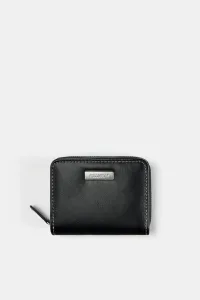 Wallet With Topstitching - Black