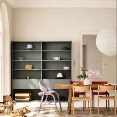 Wardrobe in Dusk Blue with External Drawers Wardrobe in Dusk Blue with External Drawers