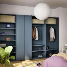 Wardrobe in Dusk Blue with Internal Drawers and Rail Wardrobe in Dusk Blue with Internal Drawers and Rail