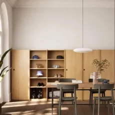 Wardrobe in Light Wood Effect with Internal Drawers and Rail
