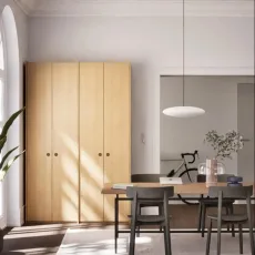 Wardrobe in Light Wood Effect with Internal Drawers