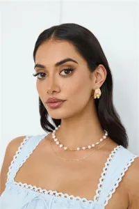 Washed Up Freshwater Pearl Necklace Gold Washed Up Freshwater Pearl Necklace Gold