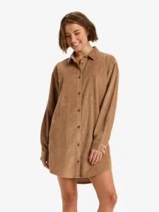 Wavy Lights - Corduroy Shirt Dress For Women Wavy Lights - Corduroy Shirt Dress For Women