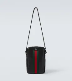 Web Trademark Mini leather crossbody bag Web Trademark Mini leather crossbody bag