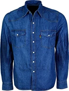 Western Mens Stonewash Denim Shirt - Stonewash - 3XL Western Mens Stonewash Denim Shirt - Stonewash - 3XL