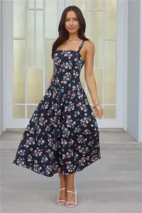 Whimsical Charm Maxi Dress Black Whimsical Charm Maxi Dress Black