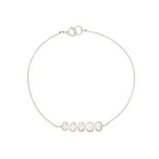 White Gold Cluster Pearl Bracelet White Gold Cluster Pearl Bracelet