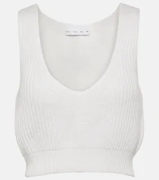 White Label cotton and cashmere crop top