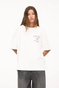 White T-Shirt With Napkin Graphic - Ice