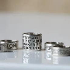 Wide 10mm Personalised Silver Medical Alert Bead Wide 10mm Personalised Silver Medical Alert Bead