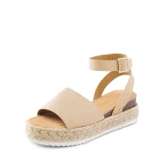 Wide Toe Wedge Platform Espadrille Sandals