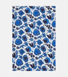 Wildbird Blu Medium linen tablecloth