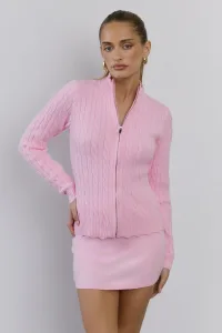 Winter Magic Cable Knit Cardigan Pink Winter Magic Cable Knit Cardigan Pink