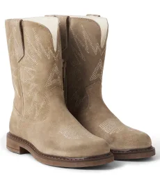Wish Star Biker suede cowboy boots Wish Star Biker suede cowboy boots