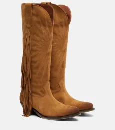Wish Star fringed suede cowboy boots Wish Star fringed suede cowboy boots