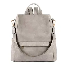 Women Backpack Purse Leather Fashion Large Designer Travel Bag Ladies Shoulder Bags Two-Toned Vintage Gray Women Backpack Purse Leather Fashion Large Designer Travel Bag Ladies Shoulder Bags Two-Toned Vintage Gray