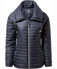 Women Greta Jacket Baffled/Quilted Jackets - Blue Navy, 14