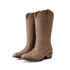 Women s Embroidered Square Toe Cowboy Boots Women s Embroidered Square Toe Cowboy Boots