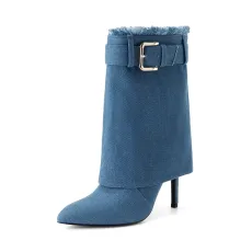 Women s Foldover Pointed Toe Stiletto Boots Women s Foldover Pointed Toe Stiletto Boots