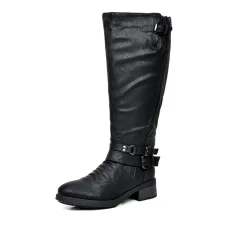 Women s Knee High Buckled Riding Boots