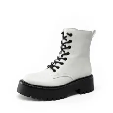 Women s Lace Up Combat Ankle Boots