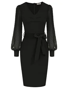 Women Sexy V Neck Bodycon Dress Ruched Wedding Guest Party Pencil Black Cocktail Oversized Dress Black XXL Women Sexy V Neck Bodycon Dress Ruched Wedding Guest Party Pencil Black Cocktail Oversized Dress Black XXL