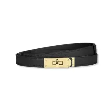 Women Skinny Leather Belt Adjustable Classic Solid Color Belt Slim Thin Waist Belt with Alloy Turn L Women Skinny Leather Belt Adjustable Classic Solid Color Belt Slim Thin Waist Belt with Alloy Turn L